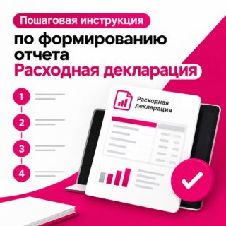 Пошаговая инструкция по формированию отчета Расходная декларация