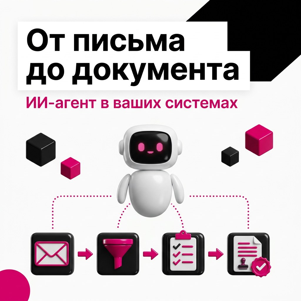 ИИ-агент ведёт заявку от письма клиента до документа: письмо, воронка CRM, задача, документ с согласованием